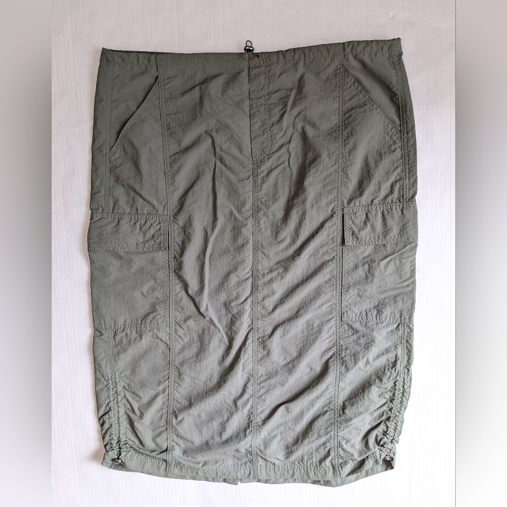 Nylon Olive Green Maxi Skirt XL 15-17